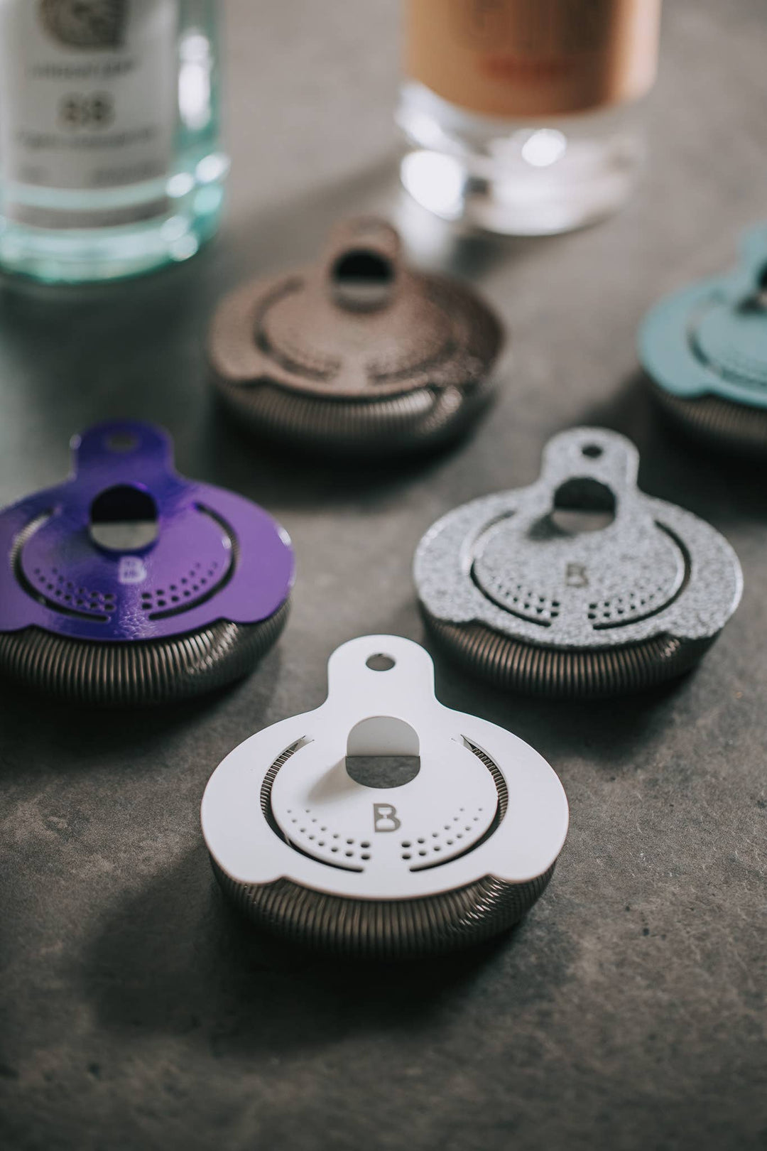 Powder Coated Hawthorne Strainers - Made in the USA: Matte White