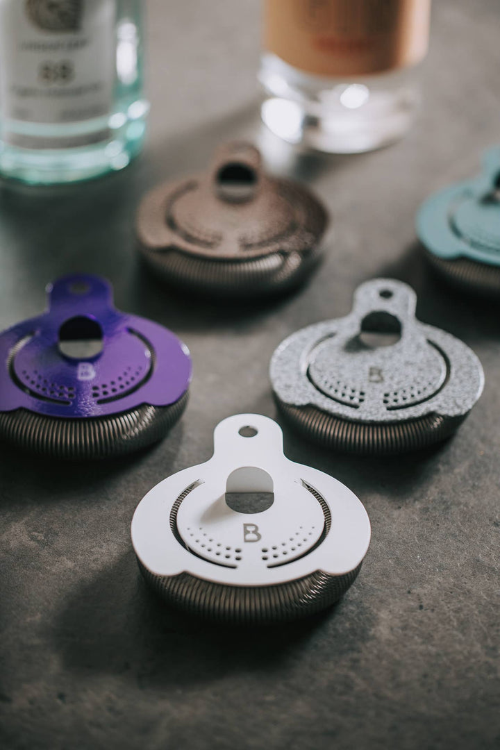 Powder Coated Hawthorne Strainers - Made in the USA: Matte White
