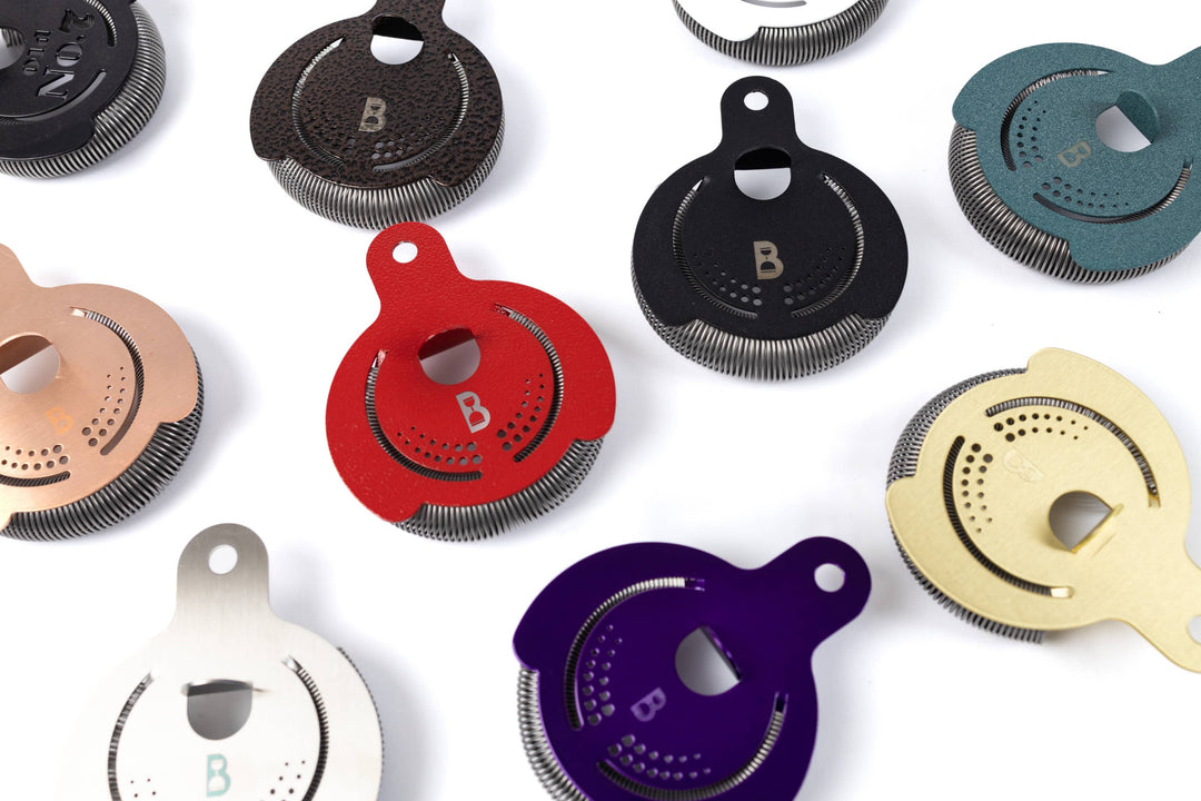 Powder Coated Hawthorne Strainers - Made in the USA: Frosted Teal