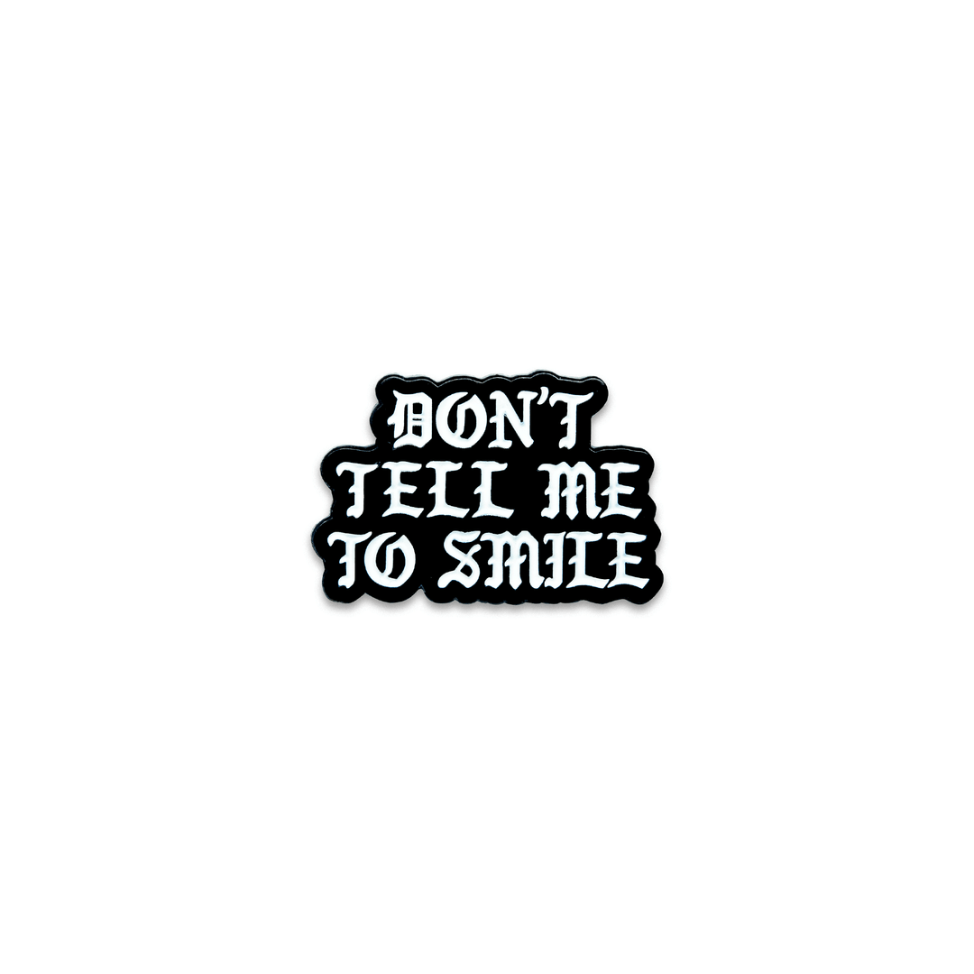 Smile Soft Enamel Lapel Pin with Black Metal Plating