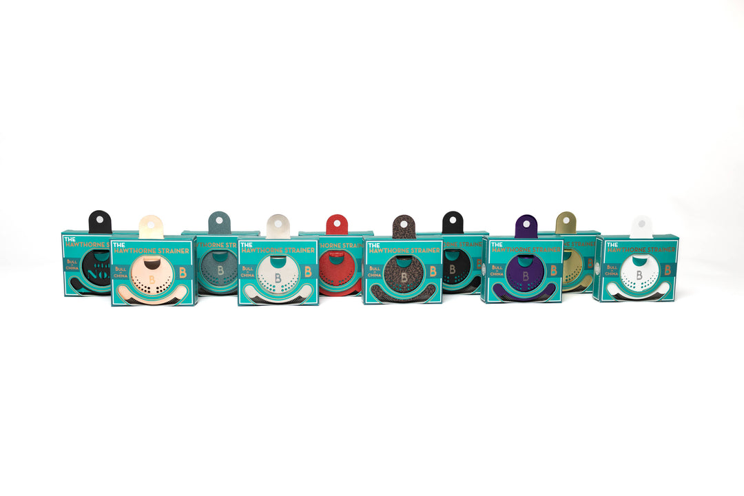 Powder Coated Hawthorne Strainers - Made in the USA: Frosted Teal
