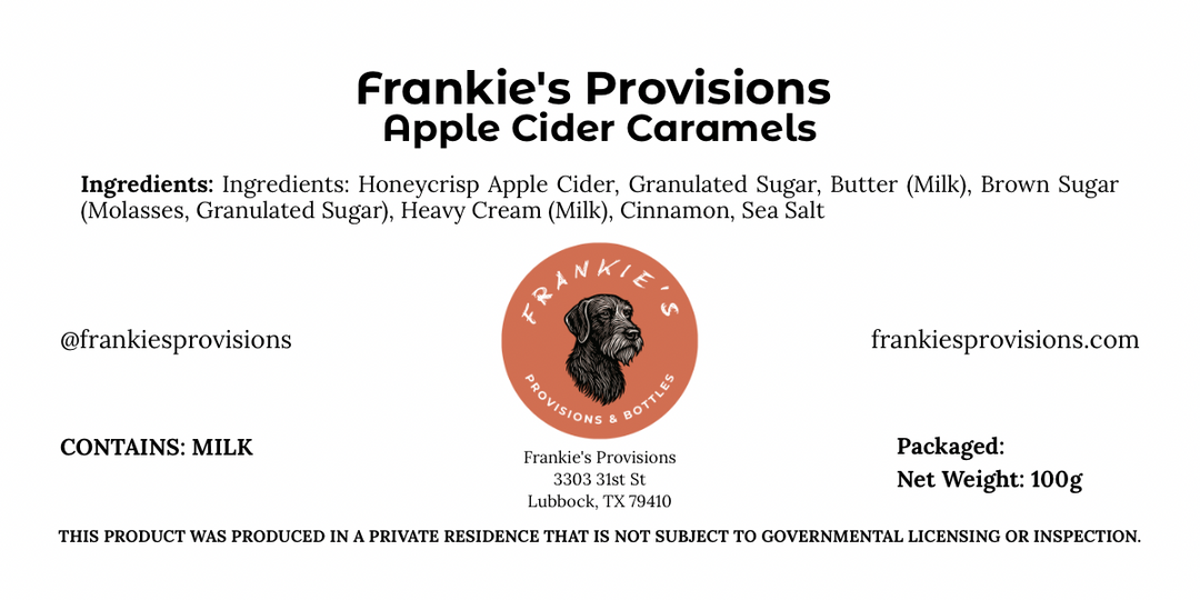 Frankie's Apple Cider Caramels