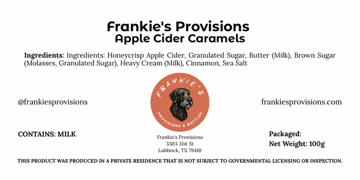 Frankie's Apple Cider Caramels