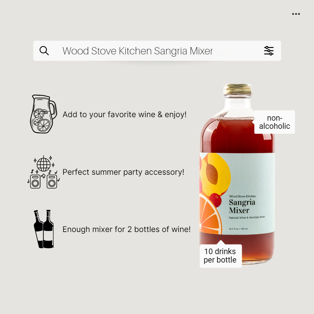Sangria Cocktail Mixer and Mocktail Mixer, 16 fl oz