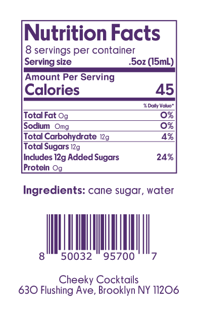 Simple Syrup 4oz